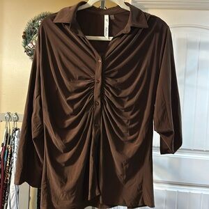 New York collection button down blouse